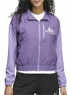 ADIDAS Purple Two-Tone Bomber Track Jacket
